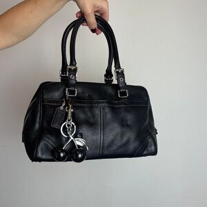 Coach Vintage Y2K Hampton Black Leather Mini Satchel Bag